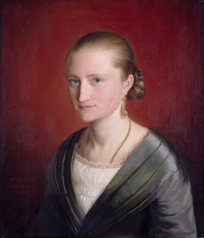 Claudine Jaegerin muotokuva tekijältä Adolph Tidemand
