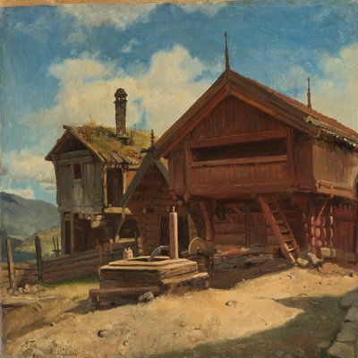 The Farm Gulsvik Hallingdalissa tekijältä Adolph Tidemand