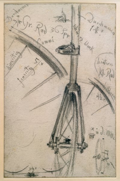 Penny-farthingia koskevat tutkimukset, tekniset yksityiskohdat tekijältä Adolph Menzel