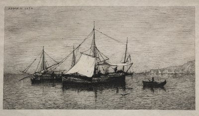 Veneet Italian kabotaasirannikoilla, 1874. tekijältä Adolphe Appian