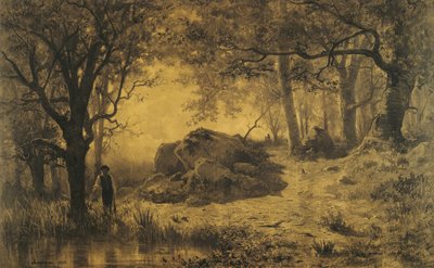 Lampi metsän reunalla tekijältä Adolphe Appian