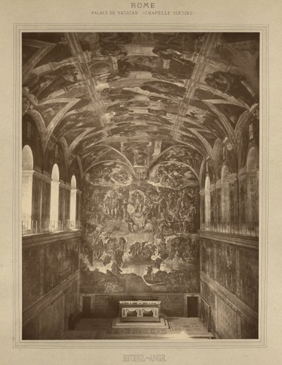 Rooma - Vatikaanin palatsi, Sikstuksen kappeli - Michelangelo tekijältä Adolphe Braun