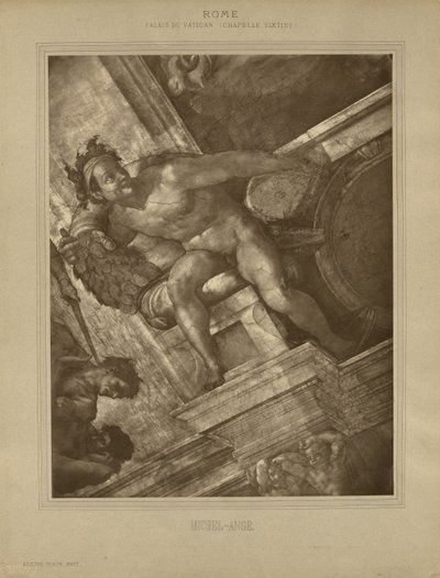Rooma - Vatikaanin palatsi, Sikstuksen kappeli, Michelangelo tekijältä Adolphe Braun