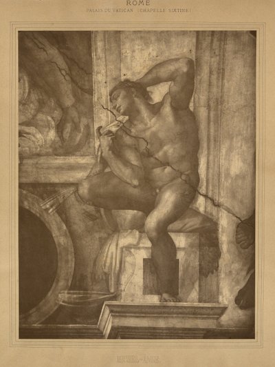 Rooma - Vatikaanin palatsi, Sikstuksen kappeli, Michelangelo tekijältä Adolphe Braun