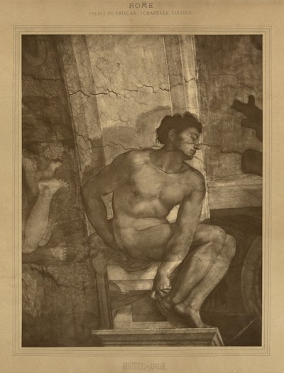 Rooma - Vatikaanin palatsi, Sikstuksen kappeli, Michelangelo tekijältä Adolphe Braun