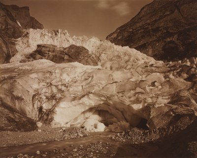 Sveitsi. Grindelwald, Yläjäätikkö, Lutschinen lähde, 1875-1877. tekijältä Adolphe Braun