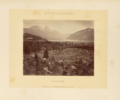Gotthardin rautatie: Lowerzerthal tekijältä Adolphe Braun and Cie