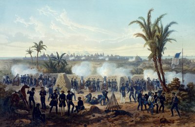 Veracruzin taistelu, kenraali Scottin joukot hyökkäävät ja valtaavat kaupungin tekijältä Adolphe Jean Baptiste Bayot