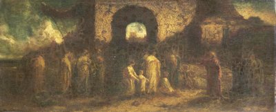 Kristus siunaa lapsia tekijältä Adolphe Joseph Thomas Monticelli