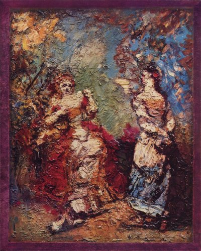 ranska: Les Précieuses Ridicules (naurettavat naurut) tekijältä Adolphe Joseph Thomas Monticelli