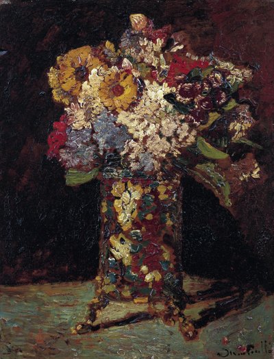"Kukkakimpun asetelma" (Kukkaasetelma) Adolphe Thomas Joseph Monticellin (1824-1886) maalaus 1875 Van Gogh -museo, Amsterdam tekijältä Adolphe Joseph Thomas Monticelli