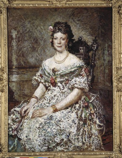 Madame Pascalin muotokuva tekijältä Adolphe Joseph Thomas Monticelli
