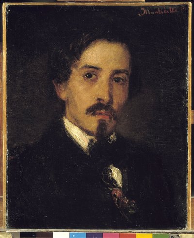 Taidemaalari Ferdinand Violan oletettu muotokuva, 1859 (öljy kankaalle) tekijältä Adolphe Joseph Thomas Monticelli