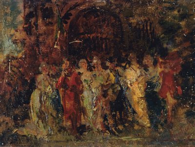 Hääkulkue tekijältä Adolphe Joseph Thomas Monticelli