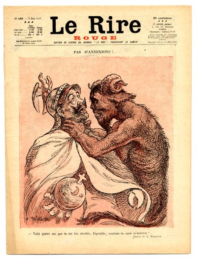 Kansi "" The Red Laughter", Satirical en Couleurs tekijältä Adolphe Leon Willette