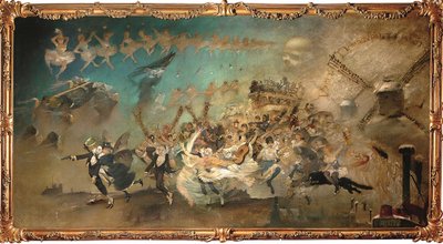 "Parce Domine" Allegorische Komposition aus dem Kabarett "le Chat noir" tekijältä Adolphe Leon Willette