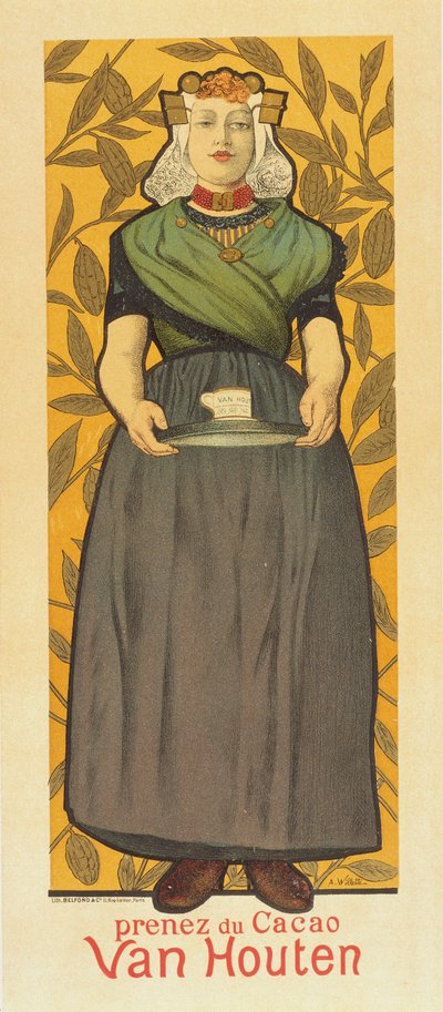 Prenez du Cacao Van Houten tekijältä Adolphe Leon Willette