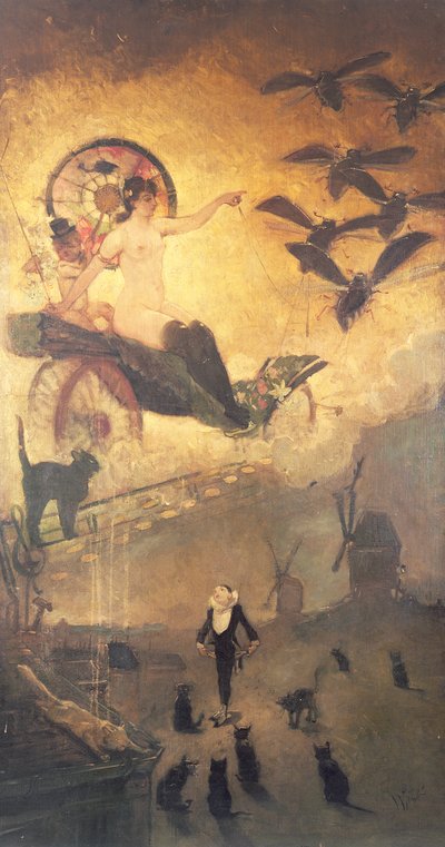 Huonekalut ja erilaiset esineet 1100- ja 1300-luvuilta tekijältä Adolphe Leon Willette