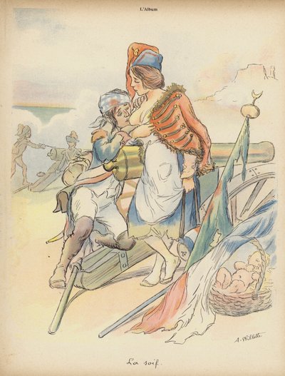 Jano (väri litho) tekijältä Adolphe Leon Willette