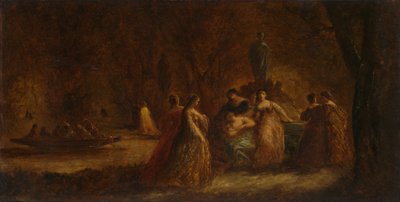 Woodland Fête, n. 1853-1857 tai n. 1862. tekijältä Adolphe Joseph Thomas Monticelli