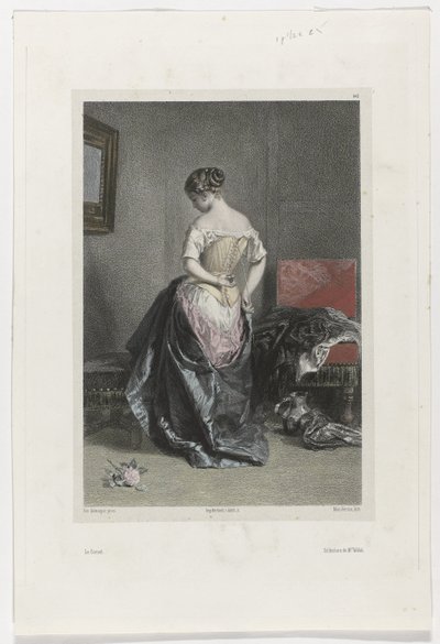Le Corset (otsikko esineessä) tekijältä Adolphe Mouilleron