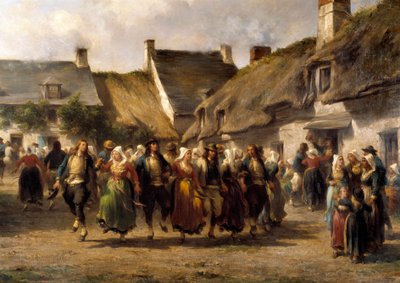 Häät Bretagnessa vuonna 1863 Adolphe Pierre Leleux