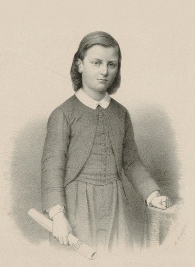 Muotokuva säveltäjä Raoul Pugnosta 1852-1914, n. 1870. tekijältä Adolphe Pincon