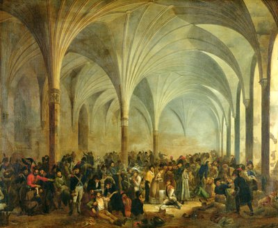 Ranskalaisten ja venäläisten sotilassairaala Marienburgissa kesäkuussa 1807, 1808. tekijältä Adolphe Roehn