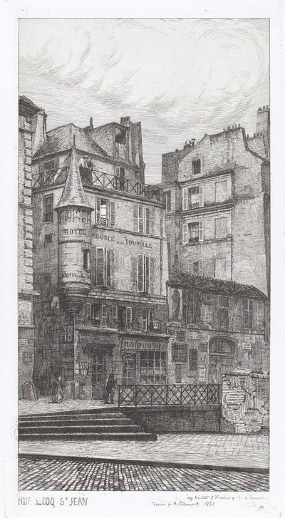 Rue du Coq St. Jean tekijältä Adolphe Théodore Jules Martial Potémont
