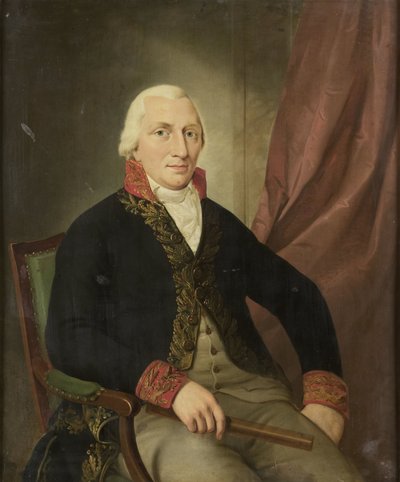 Muotokuva Albertus Henricus Wiesestä, Hollannin Itä-Intian kenraalikuvernööristä tekijältä Adriaan de Lelie (attributed to)