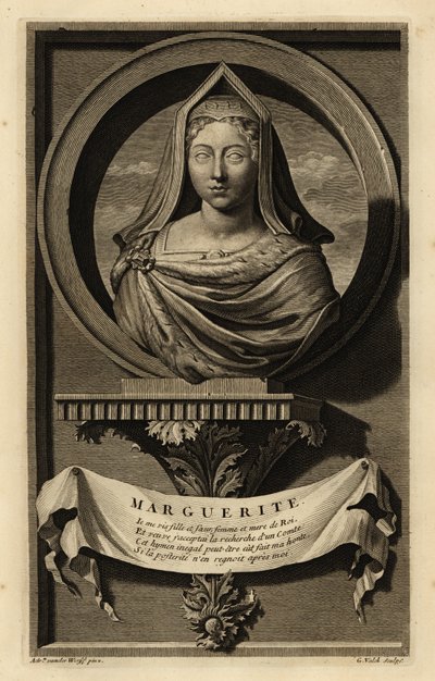 Margaret Tudor (1489-1541) (kaiverrus) tekijältä Adriaan van der (after) Werff