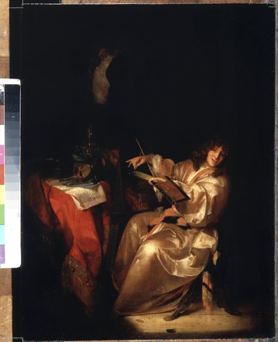 Omakuva. Adriaen van der Werffin (1659-1722) maalaus. Öljy puulle, 38,5 x 29 cm tekijältä Adriaan van der Werff