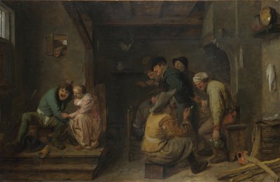 Tavernakohtaus, c. 1635 tekijältä Adriaen Brouwer
