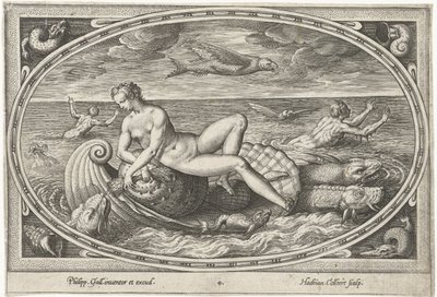 Galatea Zeegoden (sarjan nimi) tekijältä Adriaen Collaert