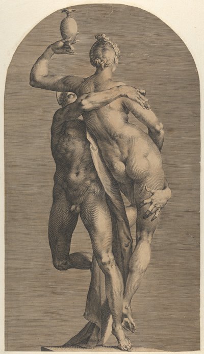 Mercury Abducting Psyche, n. 1622. tekijältä Adriaen Collaert