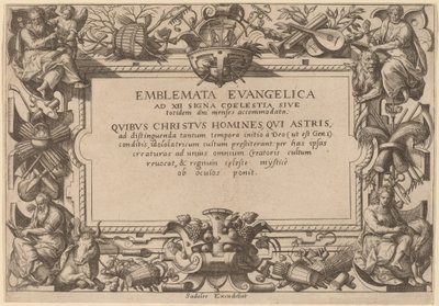 Nimilehti tekijältä Adriaen Collaert after Hans Bol