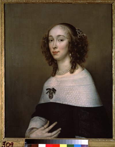 Portrait de femme (Naisen muotokuva). Adriaen Hannemannin maalaus (Adrien Hanneman tekijältä Adriaen Hanneman