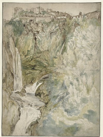 Näkymä suurelle kaskadille Tivolissa tekijältä Adriaen Honich (attributed to)