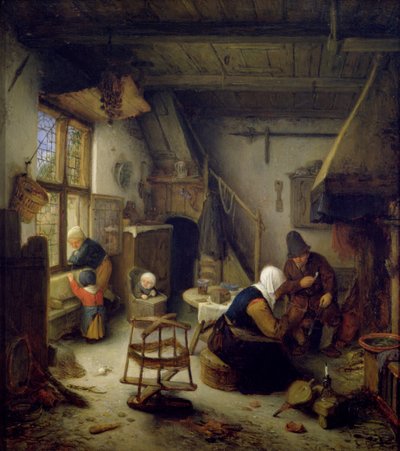 Huonekalut ja erilaiset esineet 1100- ja 1300-luvuilta tekijältä Adriaen Jansz. van Ostade