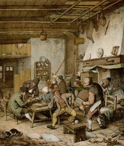 Hollantilainen talonpoikaiskapakka tekijältä Adriaen Jansz. van Ostade