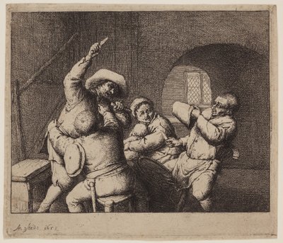 Puukkotaistelu tekijältä Adriaen Jansz. van Ostade
