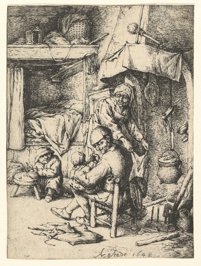 Pater Familias, 1648. tekijältä Adriaen Jansz. van Ostade