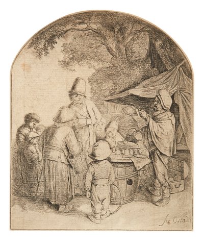 Quacksalver (etsaus) tekijältä Adriaen Jansz. van Ostade
