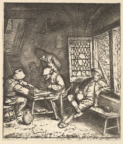Tric Trac Players, 1610-85. tekijältä Adriaen Jansz. van Ostade
