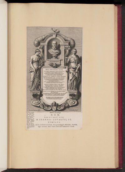 Epitafi de Claude Jean Gevaertfinnish tekijältä Adriaen Lommelin after Sir Peter Paul Rubens