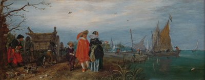 Syksy (keskustelu), 1625 (öljy paneelille, leveys 14,6 cm × leveys 37,2 tekijältä Adriaen Pietersz van de Venne