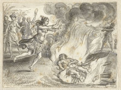 Polttohautaus kaukaisen maan ihmisten harjoittamana tekijältä Adriaen Pietersz van de Venne