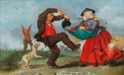 Kuva hollantilaisesta sananlaskusta, 1627. tekijältä Adriaen Pietersz. van de Venne