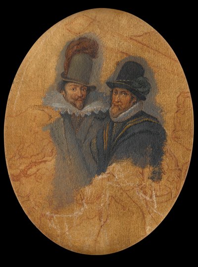 Prinssit Maurits (1567-1625) ja Frederik Hendrik (1584-1647) muotokuva tekijältä Adriaen Pietersz van de Venne