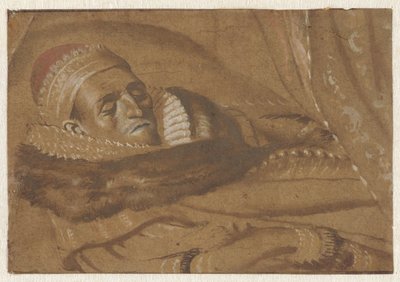 Orangen prinssi Maurits kuolinvuoteella tekijältä Adriaen Pietersz van de Venne